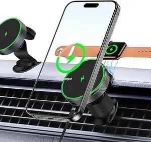 MagSafe Car Mount Charger  15W Wireless Car Phone Holder Charger - HandsFree Magnetic Phone Holders for Your Car Vent for iPhone 16 15 14 13 Pro Max Mag Safe Case