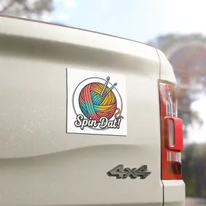 Spin Dat! Yarn Ball Car Magnet — Funny Crochet Knitting Magnet