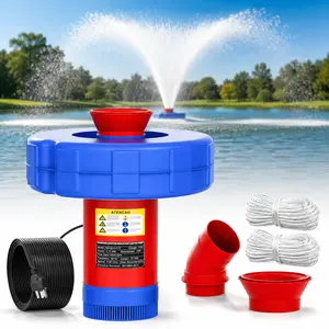 Floating Pond Aerator Fountain Pump, 750W 1HP 15000 GPH Powerful Model with Stainless Steel & Plastic Body, 100ft Power Cord for Garden Water Features & Ponds
