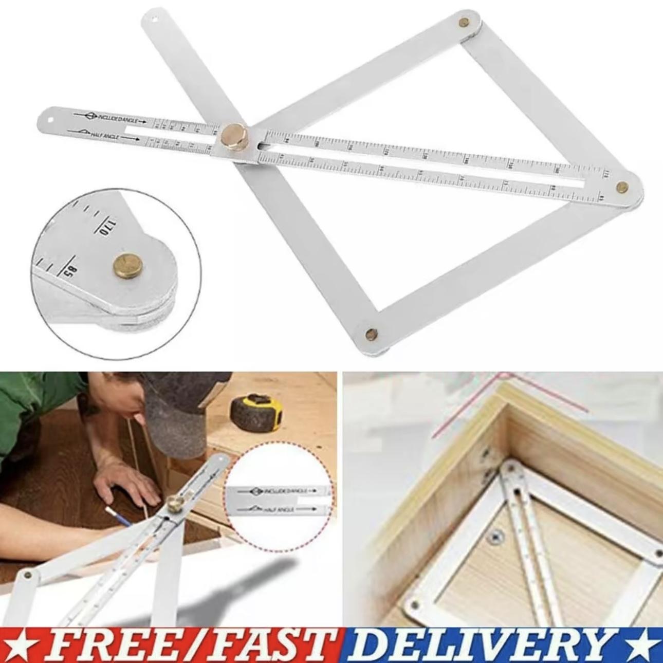 Stainless Steel Digital Angle Finder with Scale – Miter Saw Bevel Gauge & Corner Protractor for Woodworking, Construction & Carpentry