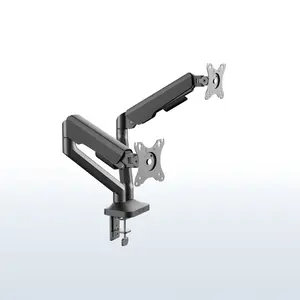 Pneumatic Arm Dual Ultrawide Monitor Desk Mount - Up to 35" Screens