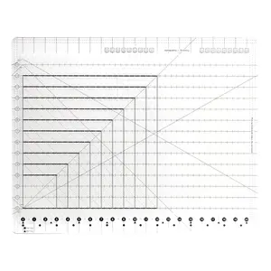 Upgrade 17-3/4 "x 22" Large Slotted Quilting Ruler, XL Slotted Quilting Ruler Durable , Long Arm Sewing XL Rulers for  and Stitching of Fabric Strips,   for Family or