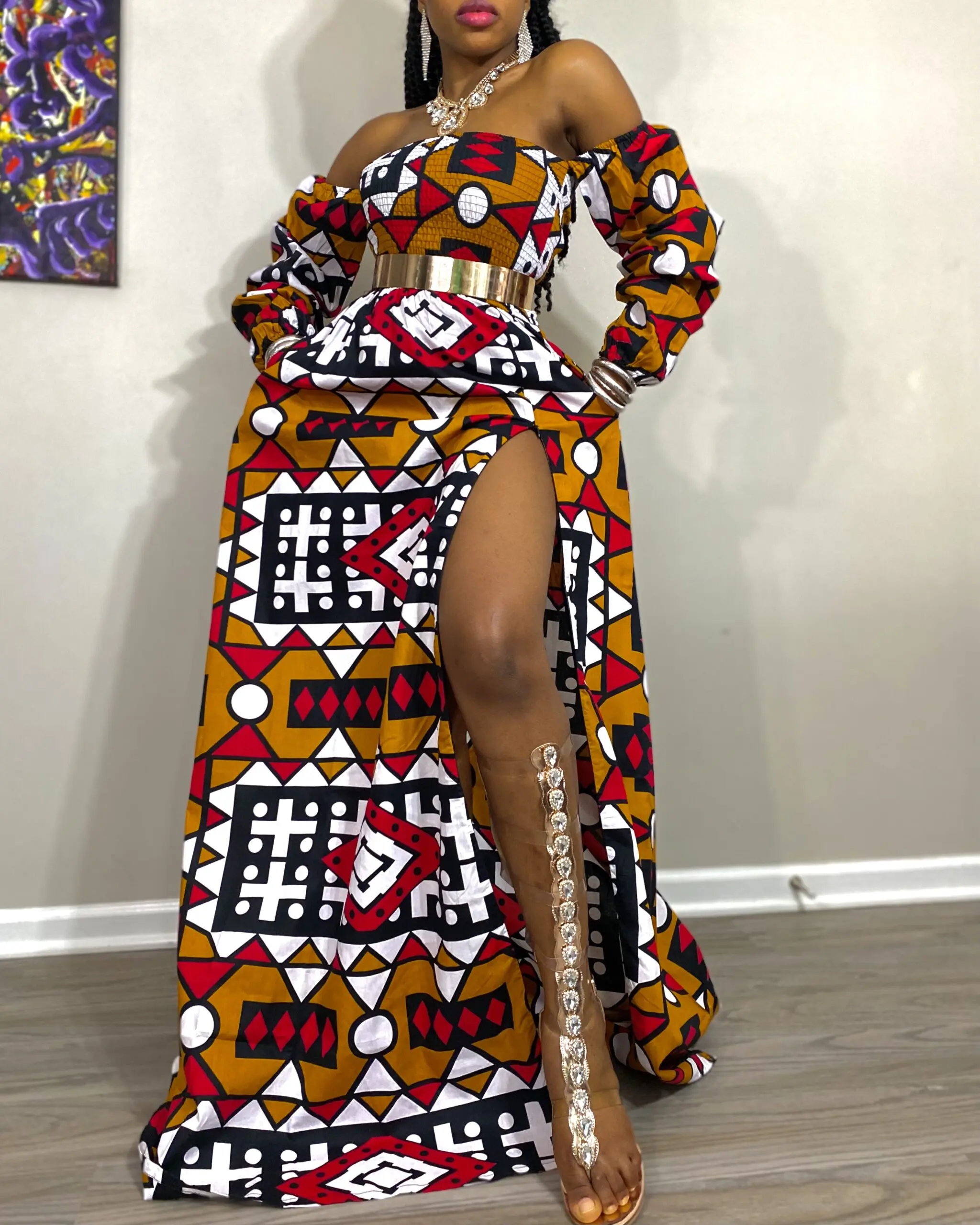 "RAYHA" REMA KENTE DRESS