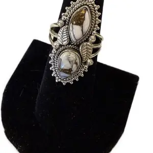 Wild Horse Jasper And 925 Silver Ring Size 8 Spelled Talisman Ring