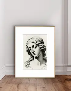 Minimalist Nude Figure Oversized Art Print, Modern Figure Drawing, Female Nude Figure Art, Abstract Nude Figure, Black & White Line Art