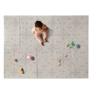 Nuby Reversible Baby Play Mat Soft Lightweight Foam Foldable - Gray
