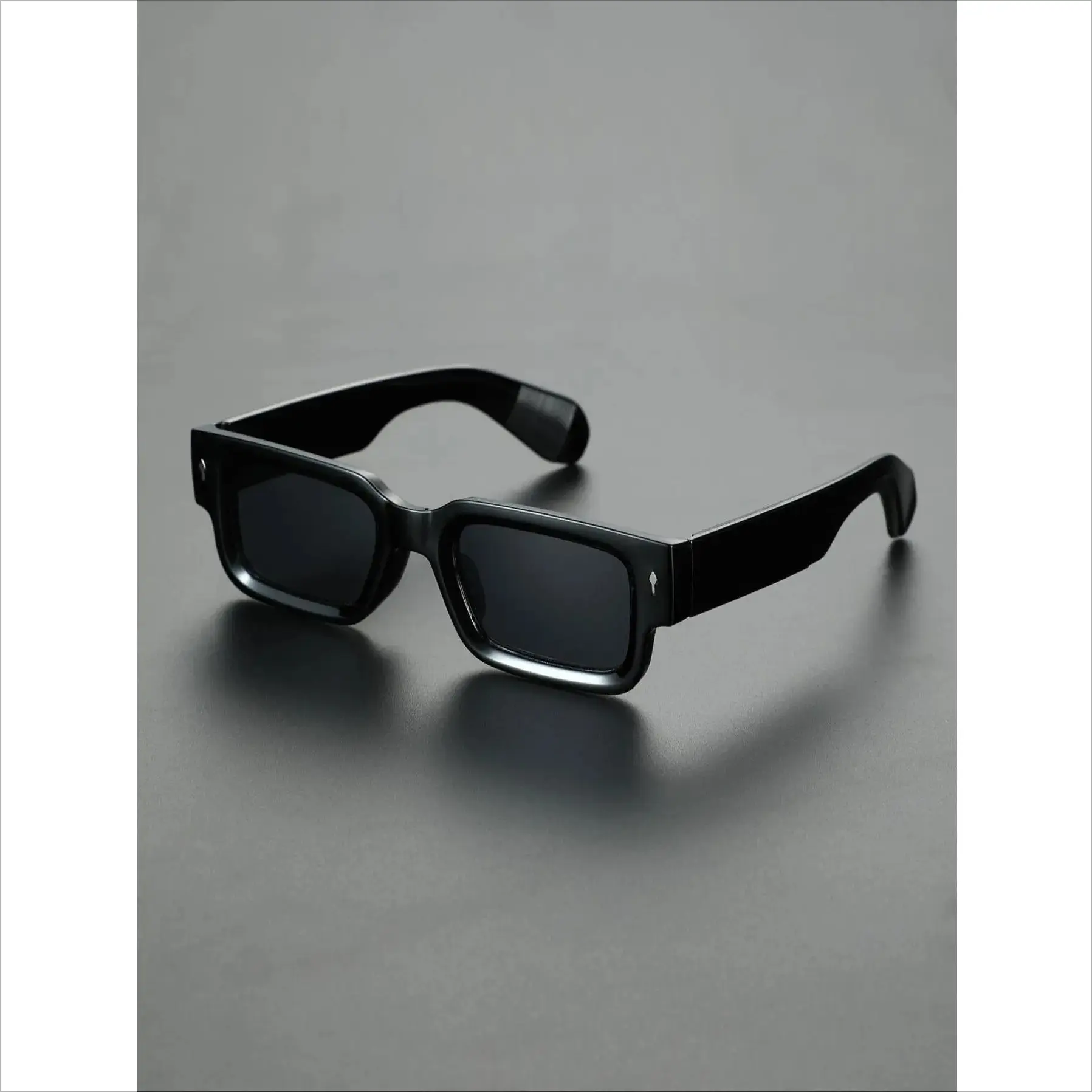 Men's Full-Rim Bold Square Frame Sunglasses - Casual Outdoor Sports Eyewear, Resin Material, Easy Daily Styling, Streetwear Ready Mensfashion Accessories for Male Adults