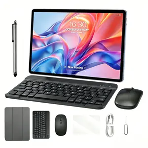 10.1 Inch Android Wifi Tablet PC, 8GB RAM (3+5GB Extend), 128GB(32+96GB Extend) Storage, Keyboard, Case, Mouse, Touch Pen, Dual Camera, Multi-Use, Touchscreen Android Tablet