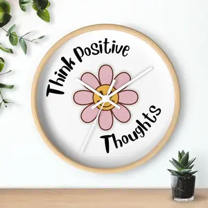 Think Positive Thoughts Groovy Wall Clock