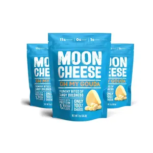 Moon Cheese Oh My Gouda Cheese Bites, 2 Ounce, 3-Pack, Crunchy, Packed With Protein & Calcium, Keto, Gluten Free