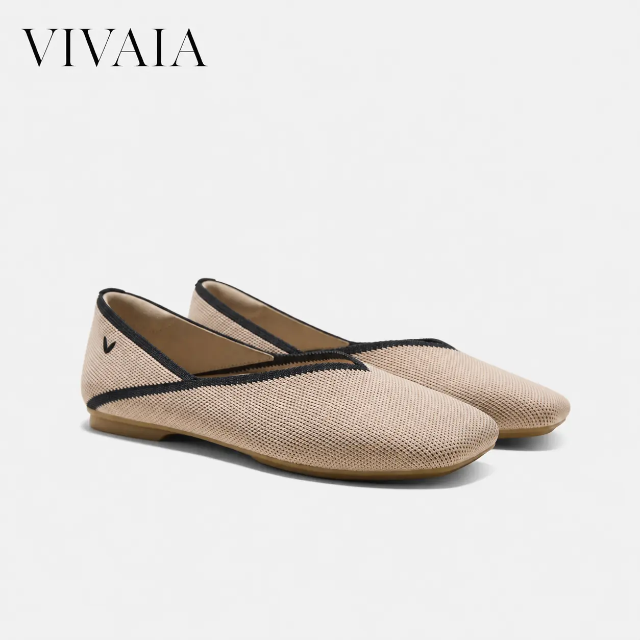 VIVAIA Women’s Square-Toe Flats, Lightweight Machine-Washable Ballet Flats with Arch Comfort for Work & Everyday Wear (Maro)