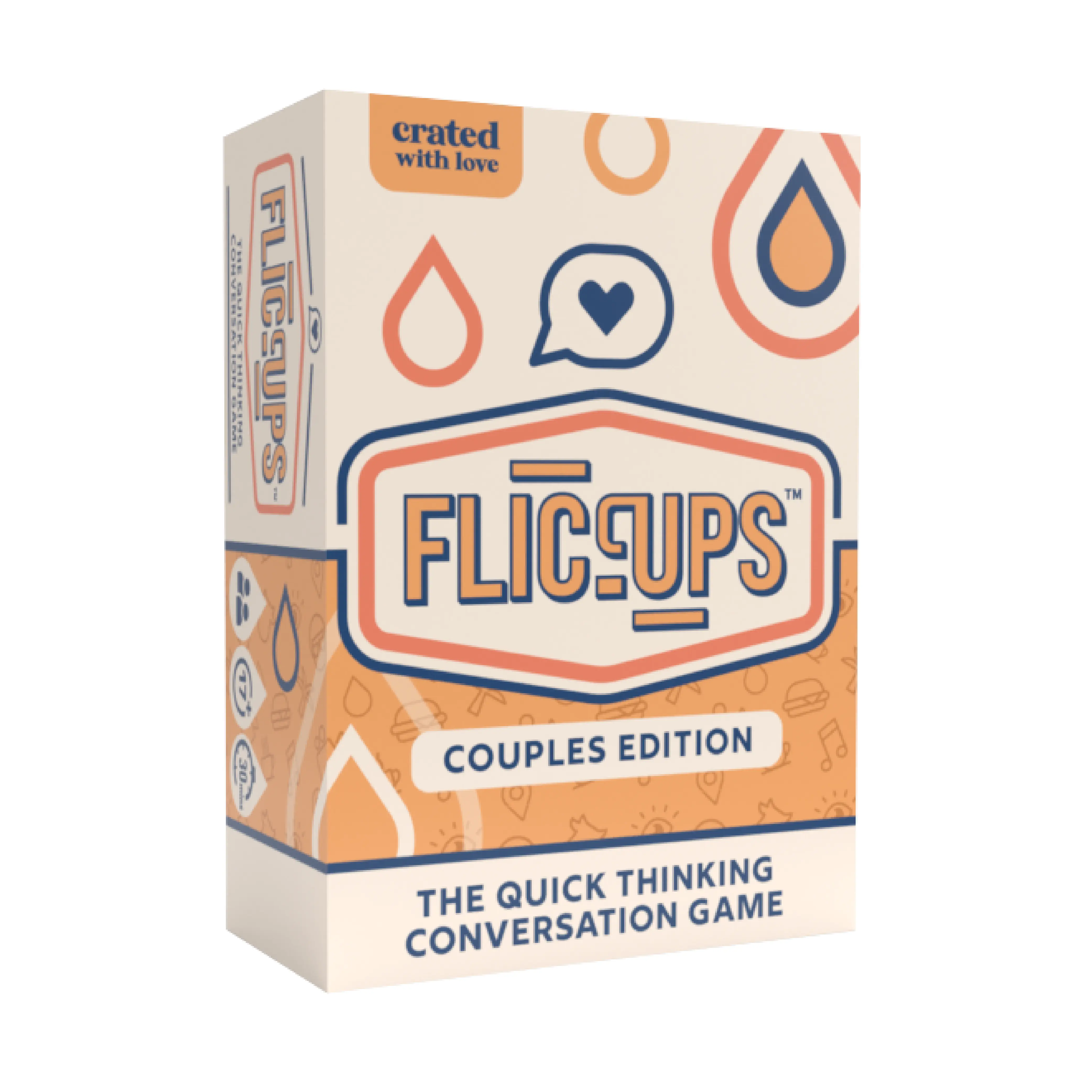Couples Conversation Starters Card Game - Fliccups, Fun Date Night Topics Game for Dinner Table, Restaurant, Spark Connection, Laughter, Intimacy conversation cards couples cardgame