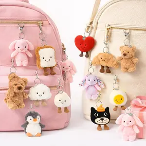 100 Styles Cute Plush Keychain Set Super Soft Animal Bag Charm Multi-Pack for Backpack Purse Gift for Women Girls Kids Birthday Christmas Stocking Stuffer