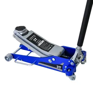 Donext 3 Ton 6600 lb Aluminum Steel Horizontal Jack Hydraulic Trolley Service Floor Jack with Extra Saddle Fits SUVs & Extended Height Trucks Blue Silver