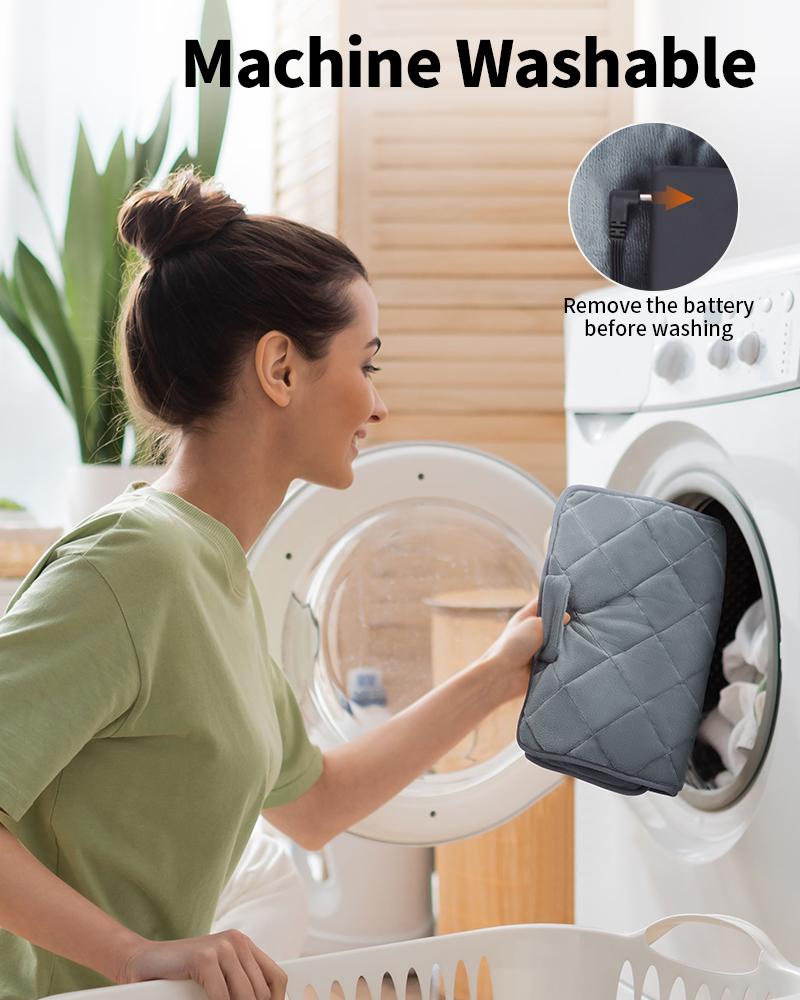 Vofuoti Portable Heating Pad, Cordless Weighted Heating Pads with 10000mAh Battery and 3 Heat Settings, Electric Heated Pad for for Back, Abdomen, Neck & Shoulder, Gift for Family