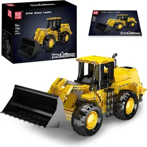 Mould King 17084 Technic Wheel Loader Building Blocks, 910 Pieces Engineering Vehicles Kit, Technology Backhoe Loader Toy for Adults