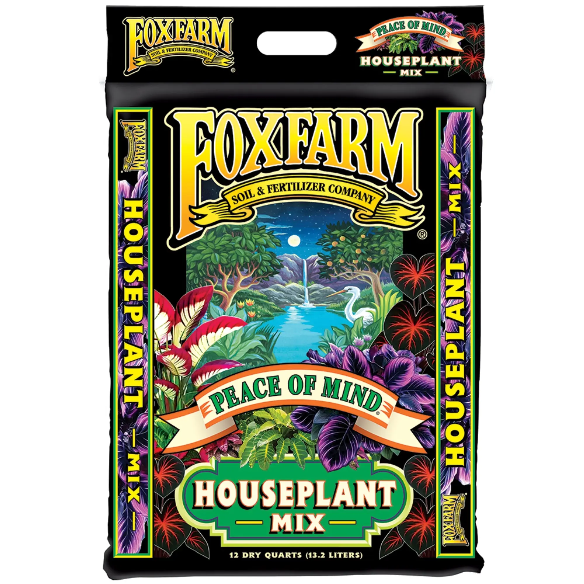 FoxFarm Peace of Mind Houseplant Mix, Ready-to-Use Potting Soil, 12qt