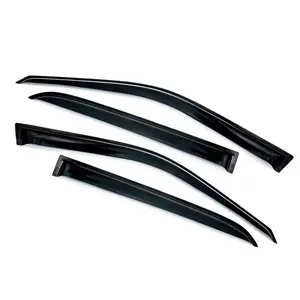 Smoked Tape-On Side Window Visor Rain Guards Shield Shades Compatible With 2009-2018 R-am 1500 / 2009-2024 R-am 2500 3500