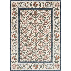 Rifle Paper Co. x Loloi Kismet KIS-02 Cream Contemporary Power Loomed Rug