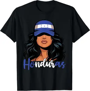 100% Cotton Unisex Honduran Honduras Flag Proud Hondureña Women T-Shirt