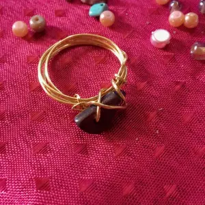 Jonicka bryant Handmade Natural Stone Wire Wrap Jewelry US 1 Month Supplier Warranty for Adults Customizable Ring Sizes