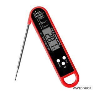 Digital Instant Read Meat Thermometer – Waterproof Folding Food Thermometer for BBQ, Grill, Cooking, Oil Fry, Candy & Water