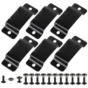6 count Tape Measure Holder Clip Measuring Tape Holder Metal Measuring Tape Belt Holder Tape Holder for Tool Belt with Rivets Tape Measure Hanging Tape Holder for Easy to Carry Matte Black