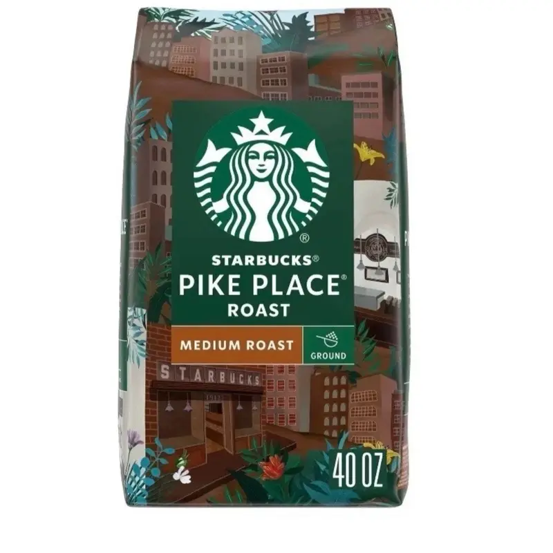 Starbucks Pike Place Medium Roast Ground Coffee, 40 oz. 100% Arabica Beans