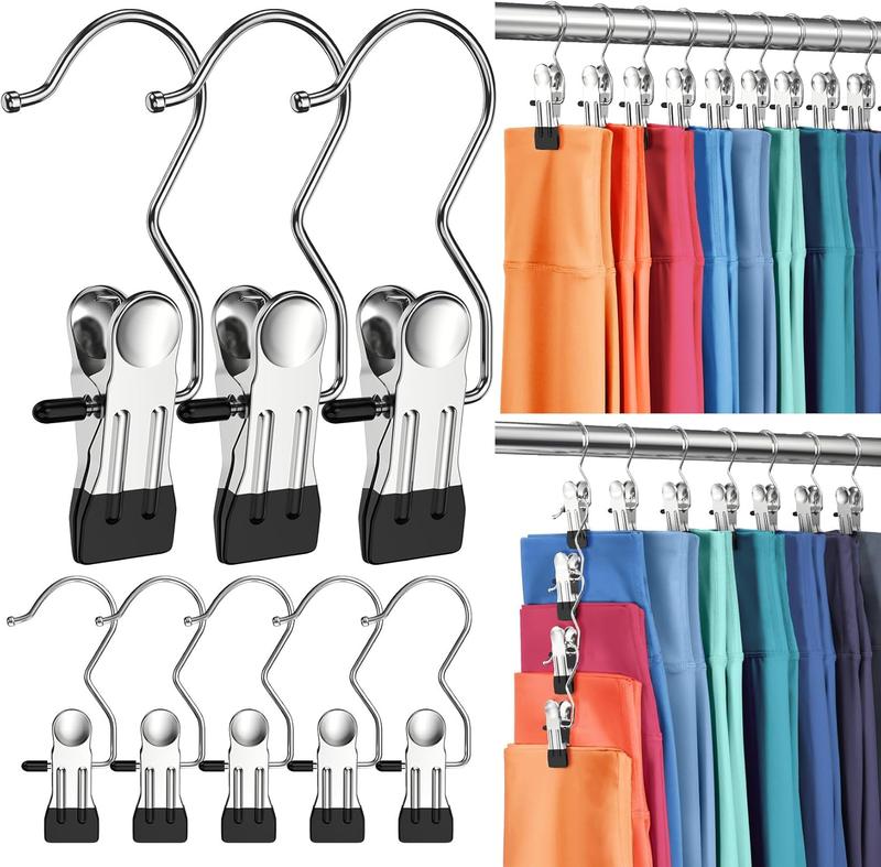 20 Pack Heavy-Duty Boot Hanger Clips & Laundry Hooks - 360° Rotating ...