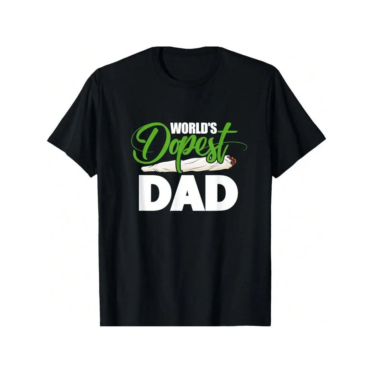 Men's Graphic T-Shirt, World's Dopest Dad Funny Fathers Day Gift, Soft 100% Cotton Casual Apparel with a Relaxed Fit, Menswear, Graphics, Shortsleeve