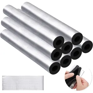8 count Pipe Insulation  Tube,Self Adhesive Pipe Wrap  Tube Antifreeze Heat Preservation for Winter Outside Pipes, Irrigation Pipe, Spigot, Water Heater Pipes (1.3 Ft x 0.6 in)
