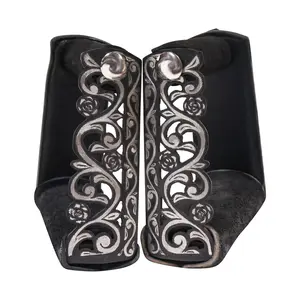 Charro Estribos Acero Calados Black Stirrups Rose