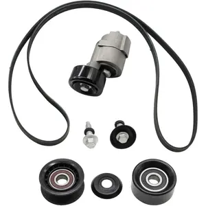 Belt Tensioner and Idler Pulley V-Ribbed Belt Kit Compatible with Forte 10-13 Optima 11-16 Santa Fe 10-12 Sonata 11-14 Tucson 11-13 2.0L 2.4L 2010-2016 2528125000 252122G760