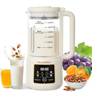 8 in 1 50 Oz Nut Milk Maker 12 Stainless Steel Blades No Soak Self Clean Delay Start Keep Warm for Family Party