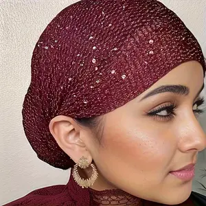 Women's Hair Bonnet - Stretchable, Soft, Breathable, Lightweight Cap with Rhinesne Decoration, Urban Easter Theme, No Feathers, Non-Electric, Elastic Drawstring Design for Comfortable Fit