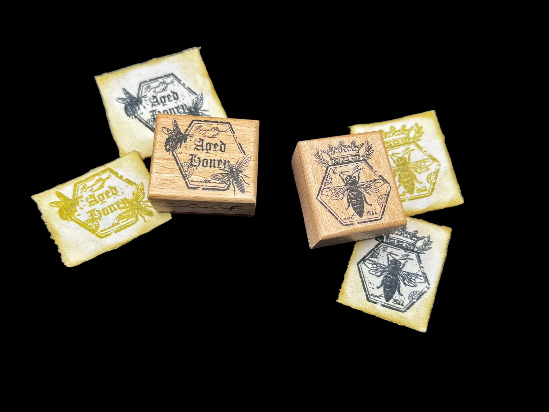 Bees Wooden Stamps