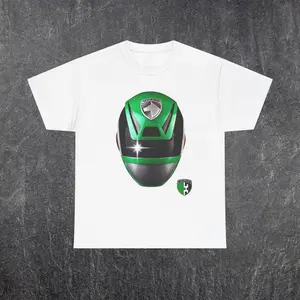 Power Ranger SPD Green Ranger Oversized Cotton Retro Shirt, Smooth Fit, Vintage Style, Ideal for Menswear and Graphic Design