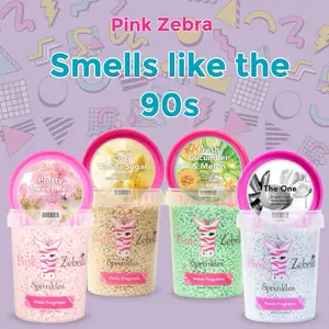 Pink Zebra Sprinkles - Smells like the 90’s - Non-Toxic Wax Melts & Diffuser Oil for Home Decor Fragrance Candles Strawberry Scent Perfume