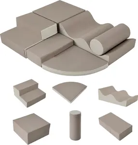 Climbing Toys for Toddlers, Soft Climb and Crawl Playset Indoor Baby Soft Foam Blocks for Climbing, Crawling, 6-Piece