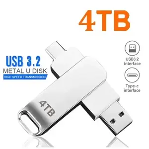 16TB USB 3.2 Flash Drives High Speed Transfer Metal Pendrive Memory Card Pendrive Flash Disk Memoria Waterproof Stick