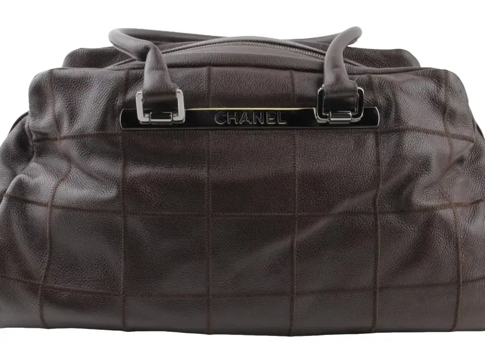 Pre-owned CHANEL Leather Shoulder Bags Brown Caviar Bowling Bag