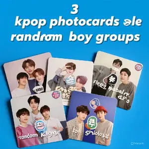 Kpop Photocards - 3 Random Boy Groups - Includes Random K Logic & SHINHWA Cards - Collectible Photo Cards