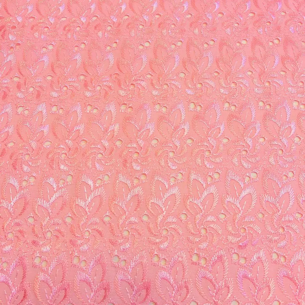 Embroidery Eyelet Floral Fabric| 100% Poly-Blend, 58"—Sold by The Yard