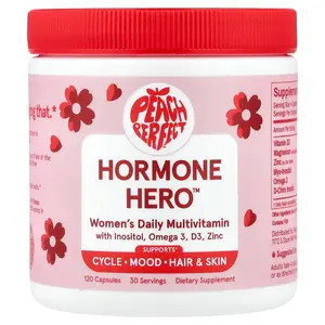 Peach Perfect Hormone Hero, Women's Daily Multivitamin, 120 Capsules