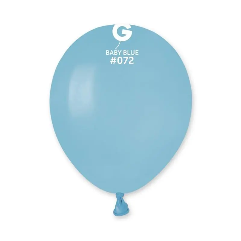 Gemar USA 5" Solid Baby Blue A50-072 Balloons, 100 Pack, Balloon Party Supplies for Parties & Celebrations