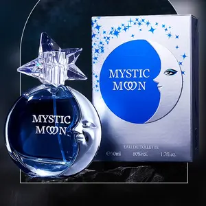 Mysterious Blue Star Moon Women's Eau De Toilette, 50ML, Long-Lasting Woody Oriental Fragrance, Perfect Gift for Special Occasions