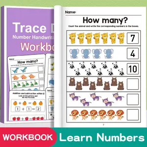 Math Fill-In-The-Blank Workbook for Toddlers, Early Education Logic Thinking Training, Fun Math Introduction Practice Book, New Condition