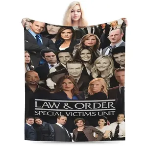 Law and Order themed printed flannel blanket, versatile, four-season warmth, lightweight and durable, stylish design blanket plushthin quilt holiday gift Intense Nacho Printed Flannel Blanket