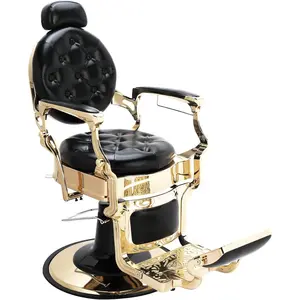 OmySalon Professional Barber Chairs for Barbershop, Aluminium Alloy Frame Heavy Duty, Retro Salon Chair All Purpose Chair for Beauty Spa Hairdressing Shampoo Tattoo