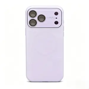 Liquid Silicone Magnetic Phone Case – Compatible with iPhone 13/14/15/16/17 Full Series & 17 Pro Max, Lavender Purple Solid Color, Large Camera Window, Anti-Scratch, MagSafe Compatible, Soft Silky Touch, Shockproof, Anti-Fingerprint for Daily Use